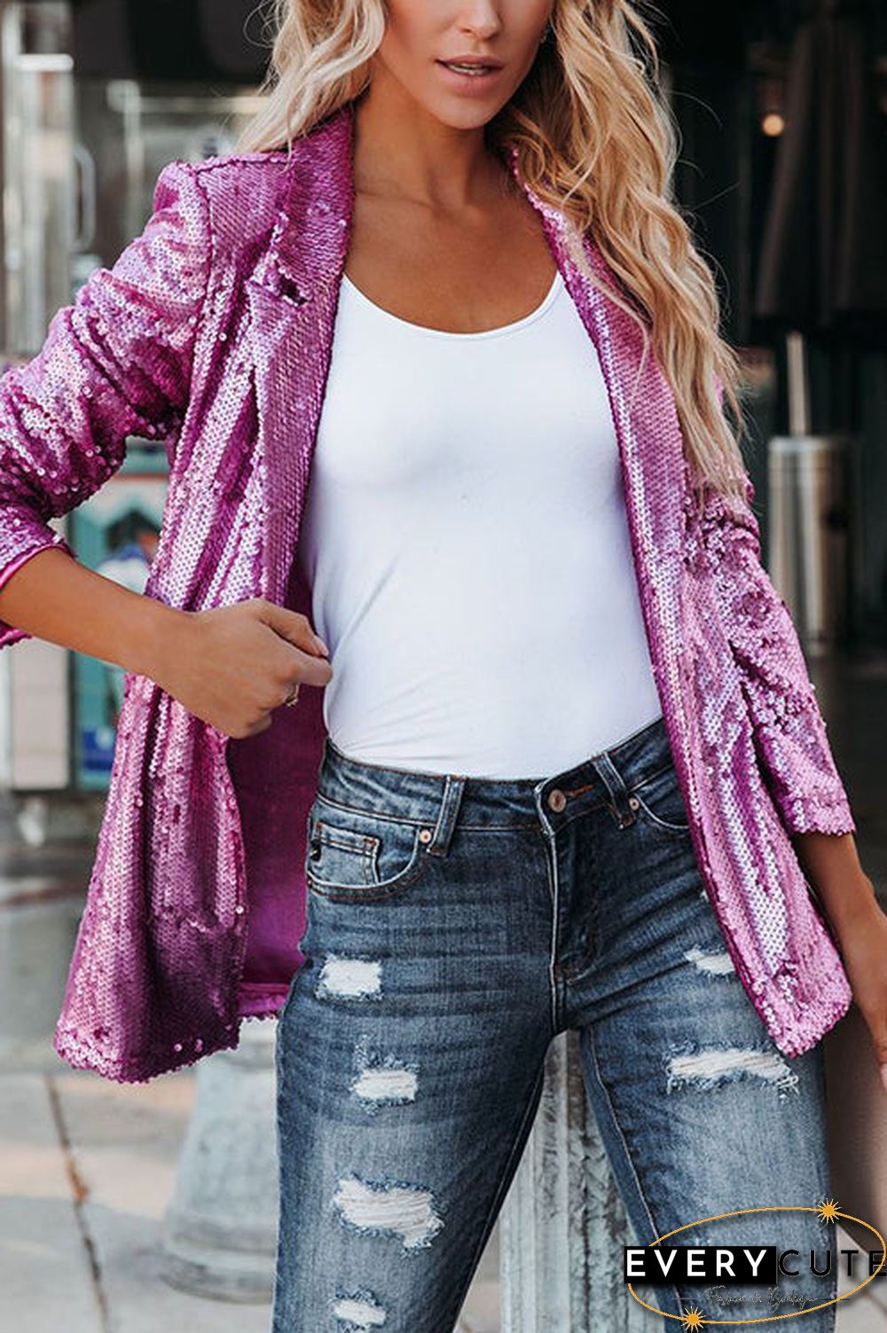 Break The Bank Sequin Blazer