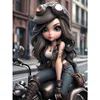 >SALE<5D DIY Full Round Drill Diamond Painting Girl Kit Home Decor Art Craft 30x40cm
