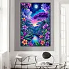 For&ecirc;t de nuit-peinture au diamant rond-50 * 70cm-grande taille