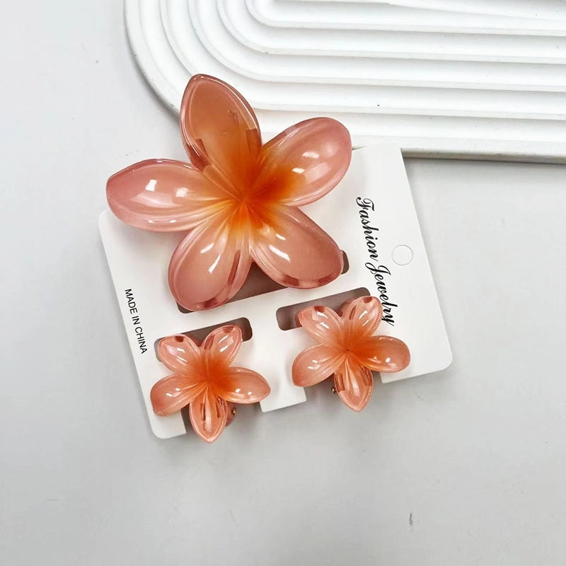 Vacation Modern Style Women’s Flower Resin Hair Claws