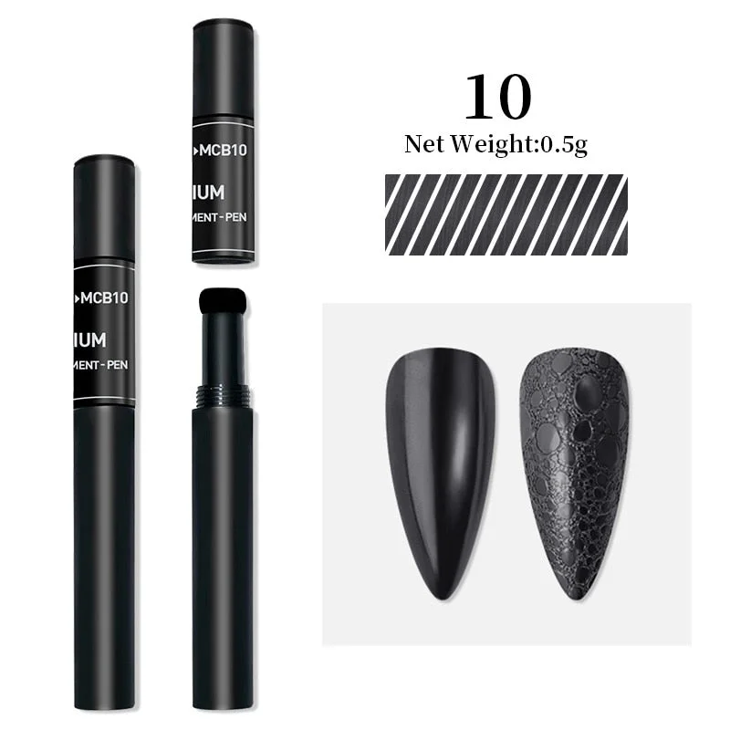 Nail Art Glitter Solid Mirror Powder Air Cushion Magic Pen Effect Chrome Pigment For Decorations UV Gel Polish Dust Accessories-Nail Inspo