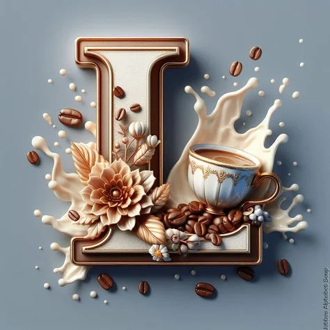 Diamond Painting - Full Round Drill - Coffee Alphabet(Canvas|40*40cm)
