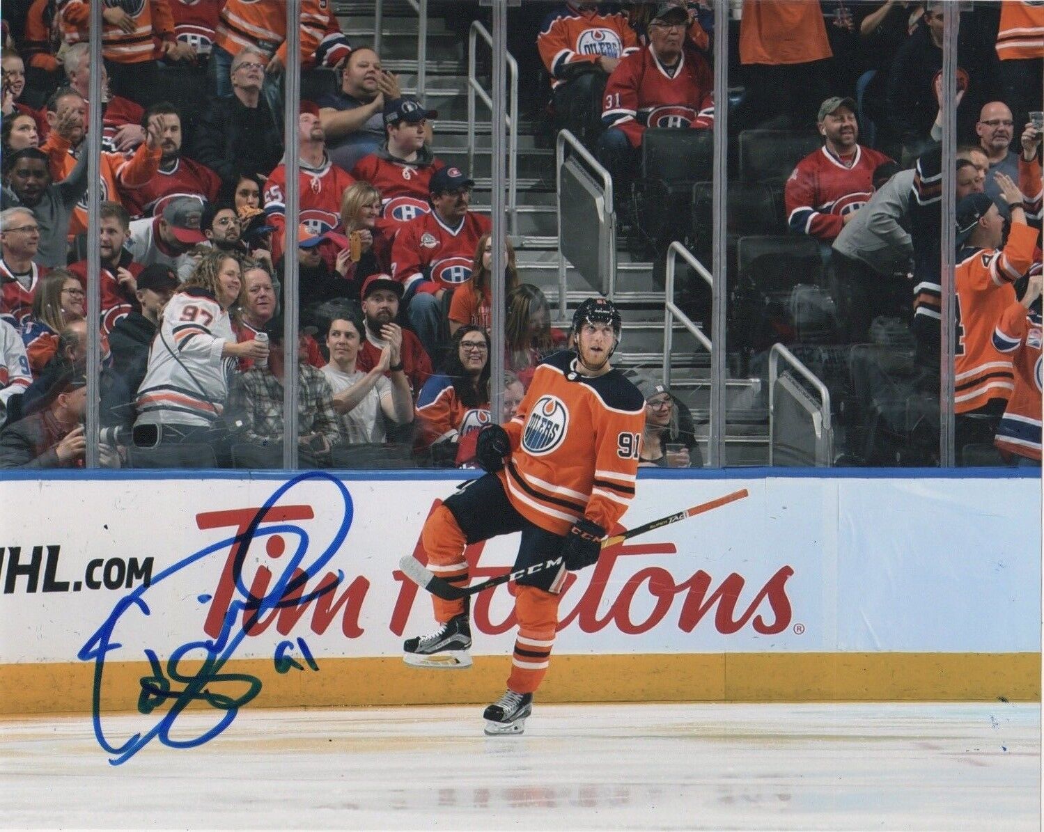 Edmonton Oilers Drake Caggiula Autographed Signed 8x10 Photo Poster painting NHL COA #6