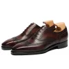 Classic Wingtips Mens Oxford Dress Shoes Genuine Leather