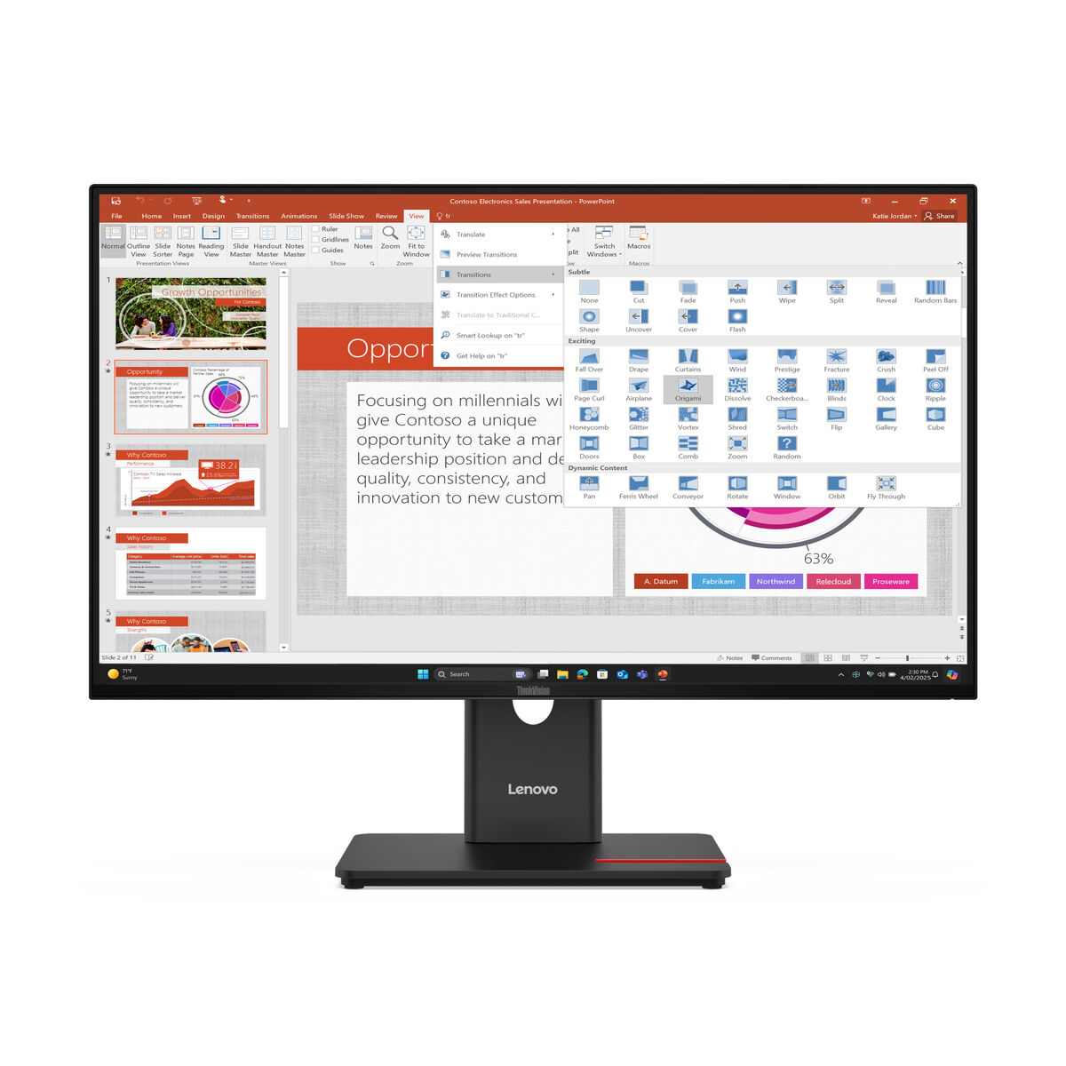 Gaming Monitor Lenovo 64A5MAT6EU 27" Full HD LCD