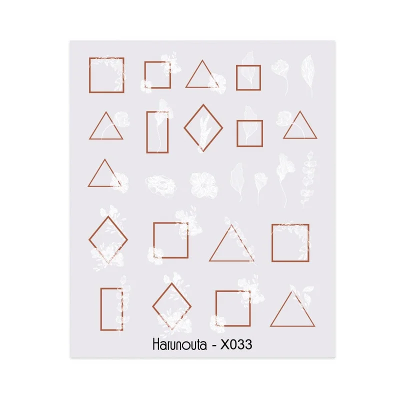 Harunouta Leaves Flowers Tree Water Decals Slider For Nails Spring Flower Butterfly Snake Design Stickers Nail Art Decoration-Nail Inspo