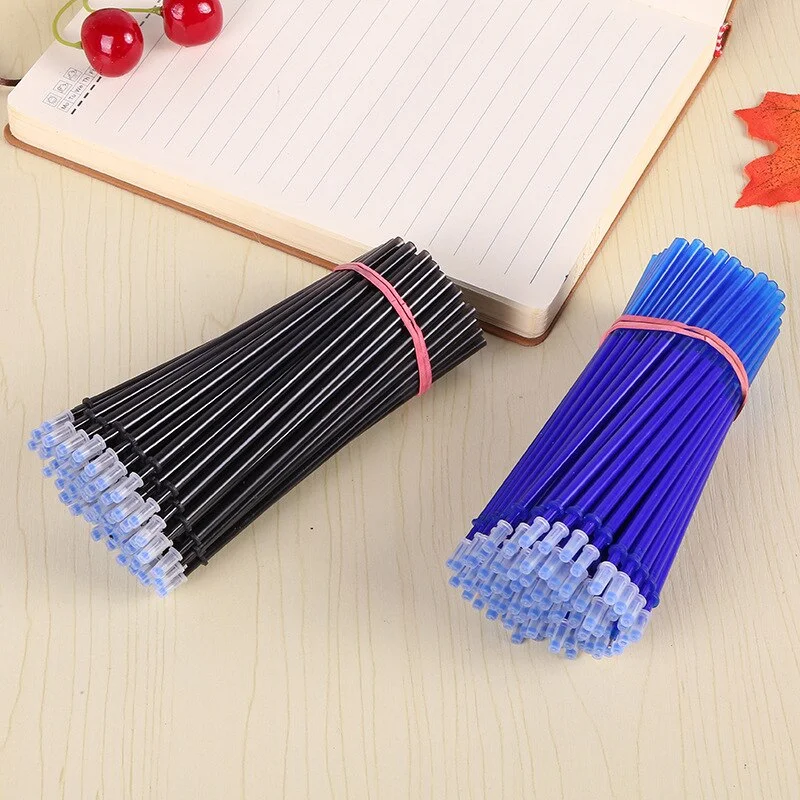 20 Pcs/Set Office Gel Pen Erasable Refill Rods Magic Erasable Refill 0.5mm Blue Black Ink School Office Writing Tool Stationery