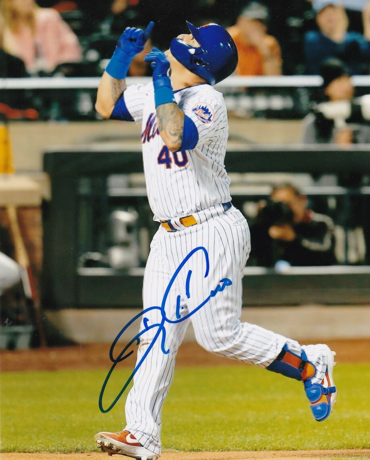 WILSON RAMOS NEW YORK METS ACTION SIGNED 8x10