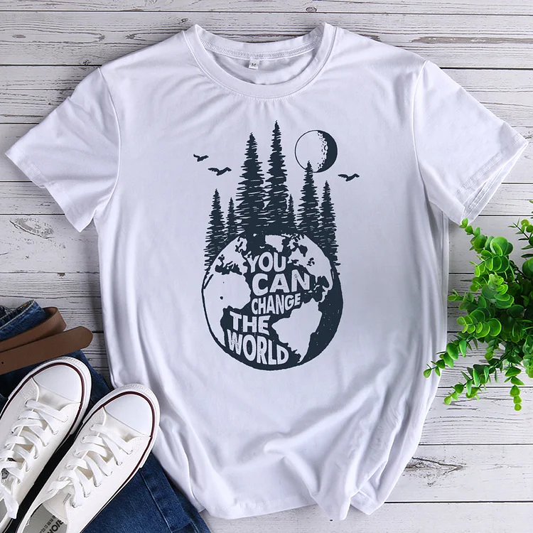 You Can Change the World Earth with Trees T-Shirt-07643-Annaletters