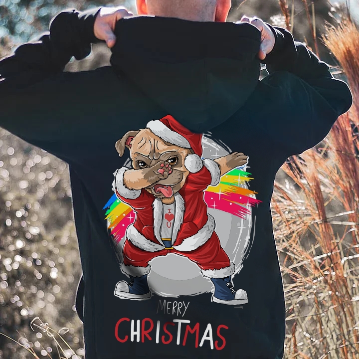 Crsm Puppystyle Santa Claus Christmas Theme Hoodie