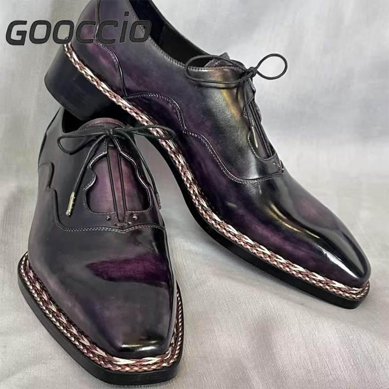 SL186 French Calf Skin Dress Shoes/Derby Shoes For Men GOOCCIO   