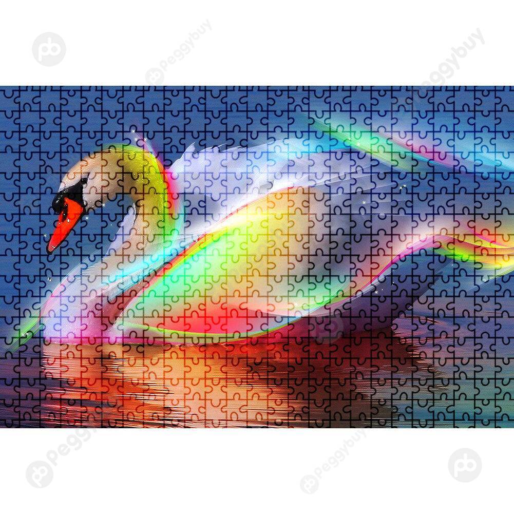 

1000 Pieces DIY Rainbow Swan Puzzle Educational Learning Assembling Toys, 501 Original