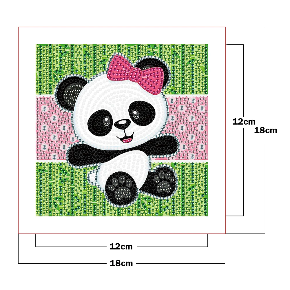 Diamond Painting - Full Crystal Rhinestone - Panda(18*18cm)【Without Frame】