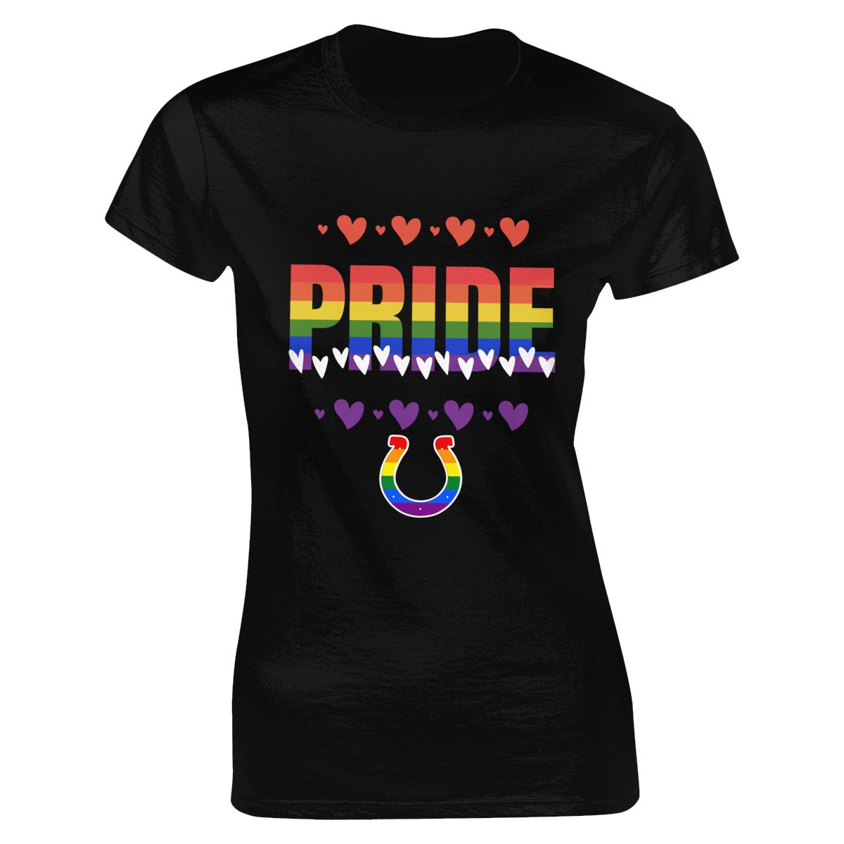 Indianapolis Colts Hearts Pride Women's Crewneck T-Shirt