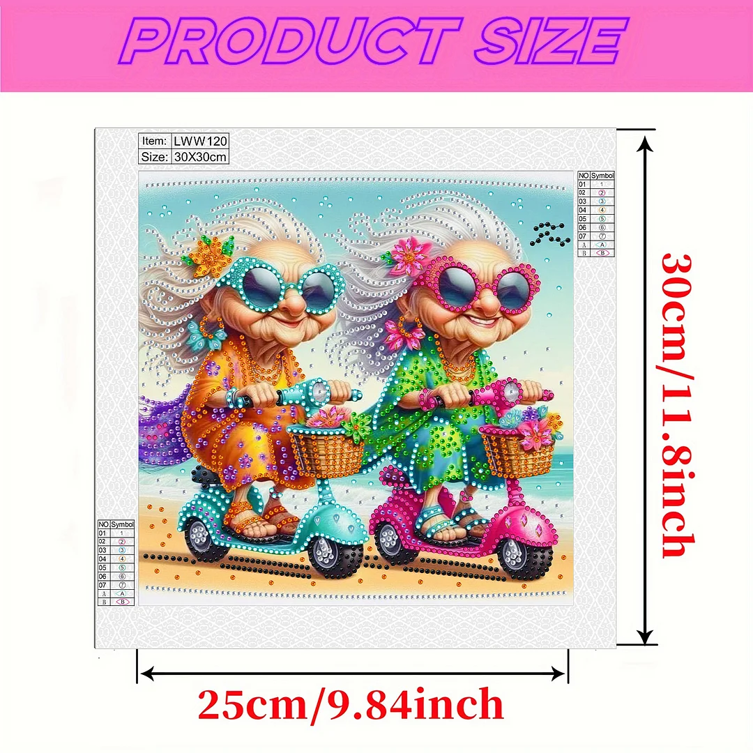 Grandma - Diamond Painting - Partial Special Shaped Drill(Canvas|30*30cm)