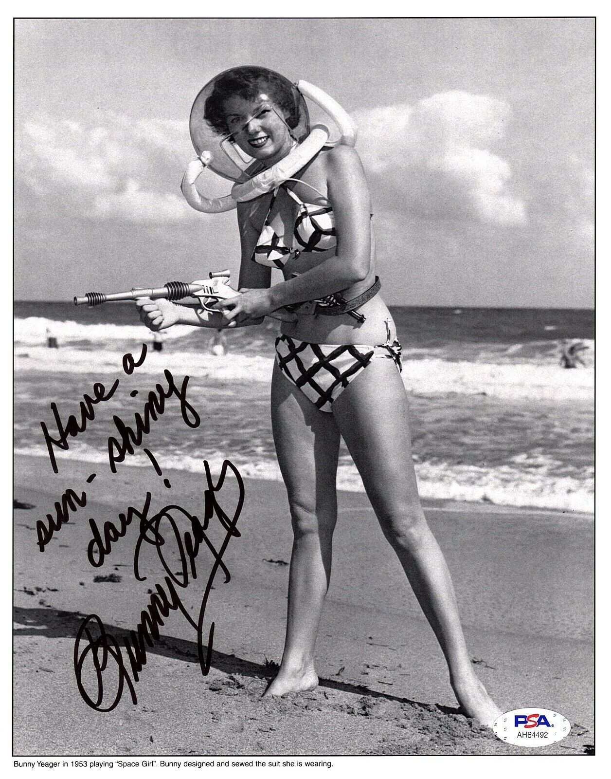 BUNNY YEAGER Signed Autographed 8X10 Photo Poster painting PSA/DNA #AH64492