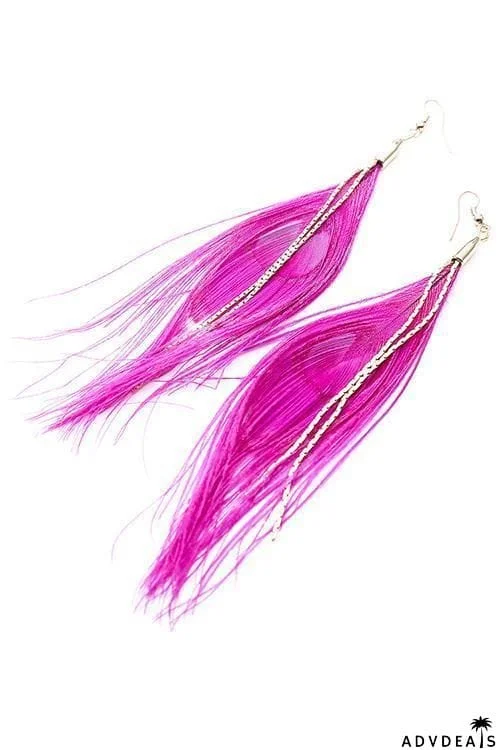 Peacock Feather Earring