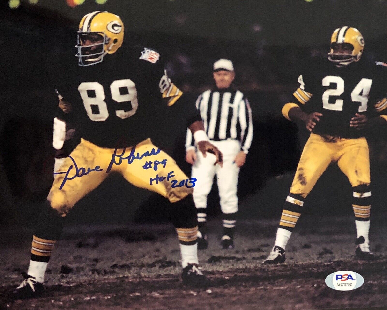 Dave Robinson Signed Autographed Green Bay Packers 8x10 Photo Poster painting HOF Great Psa/Dna