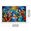 (Big Size)Glass Painting Nativity - 11CT Stamped Cross Stitch - 60*40cm