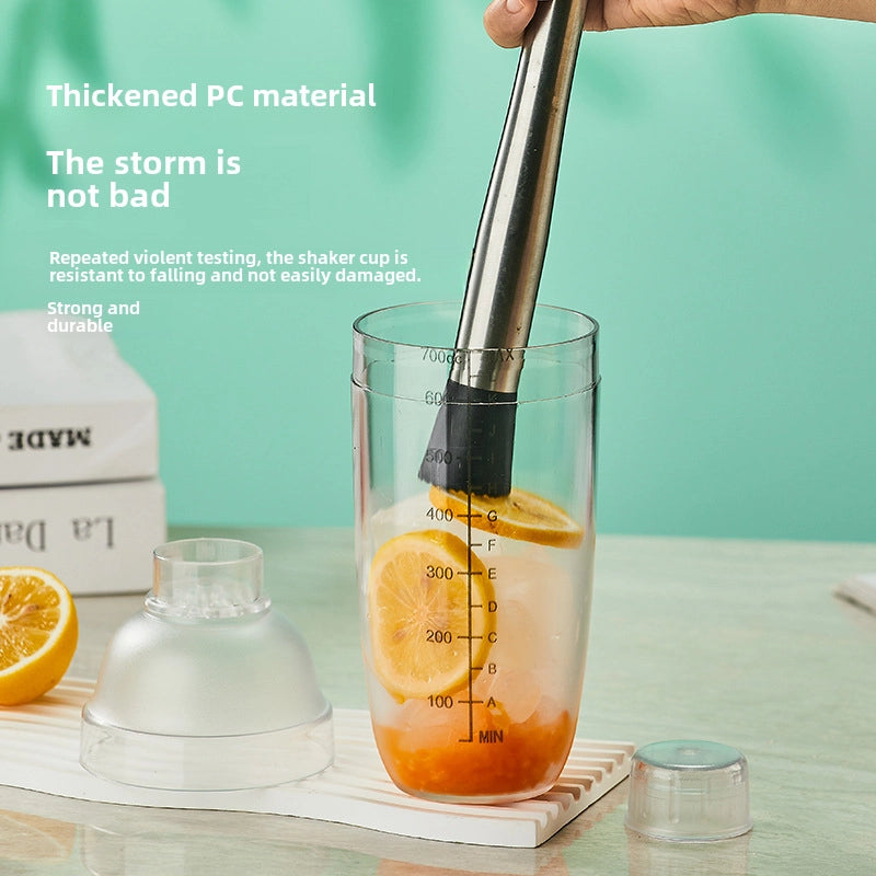 Schick Cup Hand Rocker Pot Shaker With Scale Milk Tea Shop Shake Cup Set Shake Milk Tea Tool Drink Tool