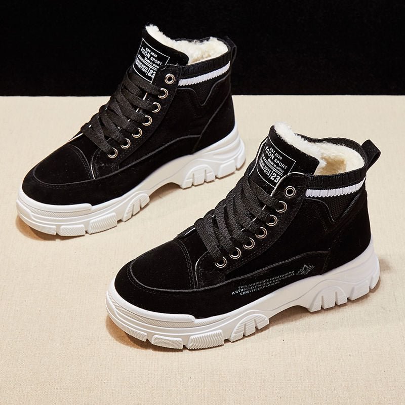 Ladies Casual Shoes Lace-up Fashion Sneakers Platform Snow Boots Winter Women Boots Warm Plush Women's Shoes  Zapatos De Mujer