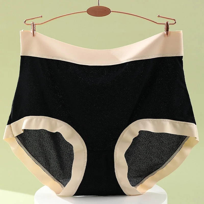 New style Women's Underwear Sexy Solid Color Panties Plus Size Fashion Seamless Comfort Underpants High Waist Seamless Briefs