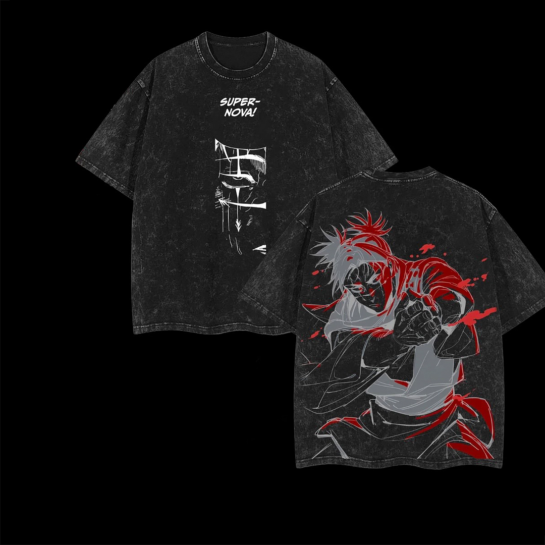 Supernova Printed Unisex Washed T-Shirt
