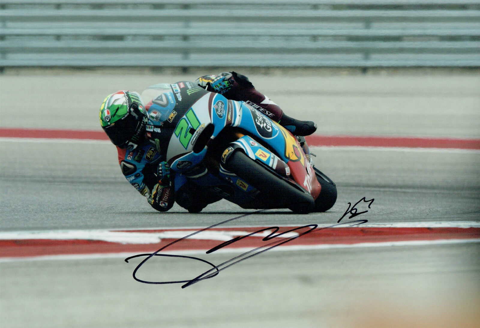 Franco MORBIDELLI 2017 SIGNED Autograph MOTOGP Marc VDS 12x8 Photo Poster painting C AFTAL COA