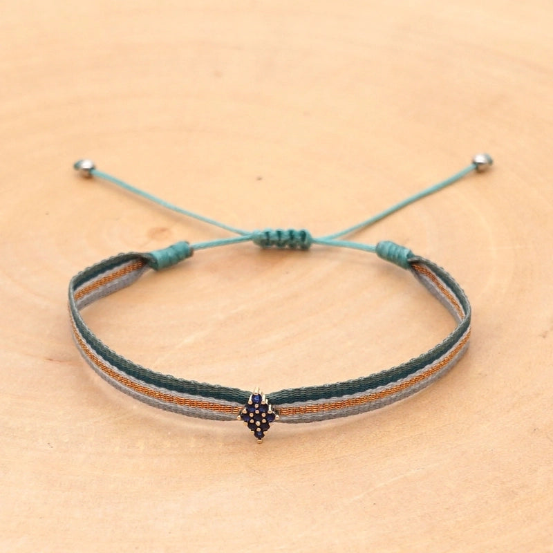 1 Piece Fashion Letter Devil’s Eye Copper Knitting Inlay Zircon Bracelets