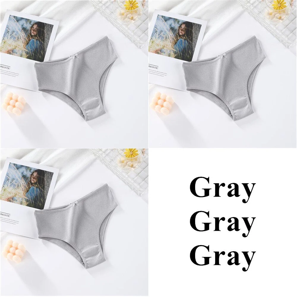 3Pcs Women Cotton Panties Briefs Seamless Underwear Sexy Panties Female Underpants Comfort Intimate Briefs Ladies Sexy Lingerie