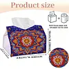 (24cm)Diamond Art Tissue Box Cover DIY PU Desktop Organizer Large(Mandala)
