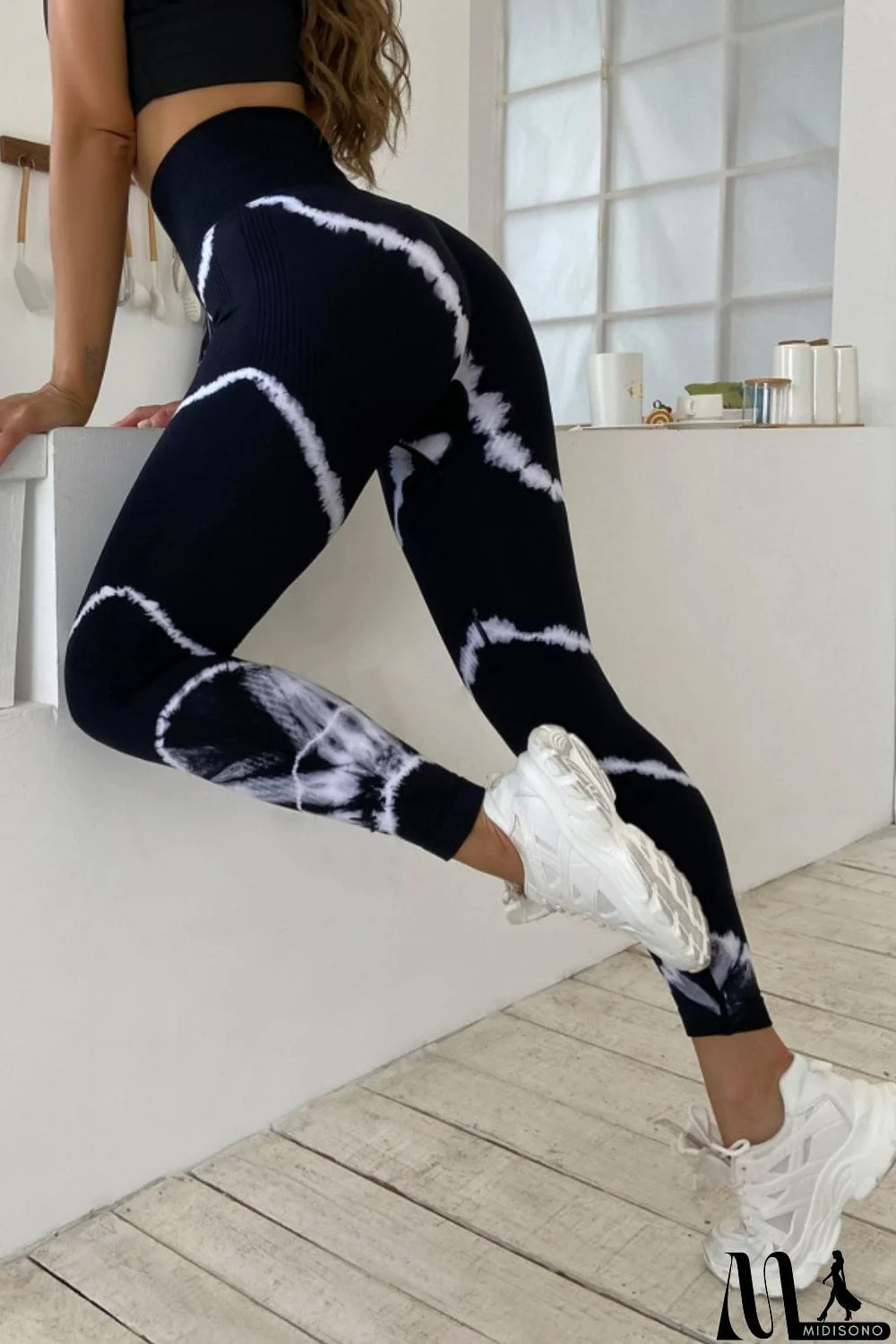 MidiSono - Slim Fit High Waist Long Active Pants