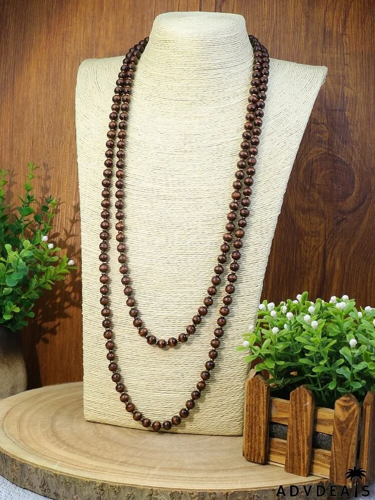 Wooden Beaded Layered Necklace
