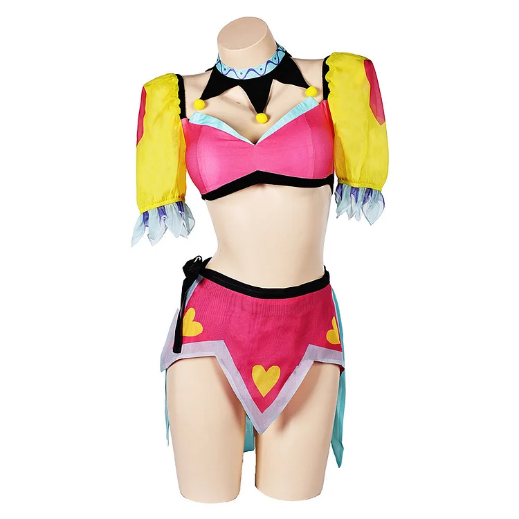 TV Helluva Boss 2 (2024) Fizzarolli Clown Swimsuit Cosplay Costume Outfits Halloween Carnival Suit - Coshduk
