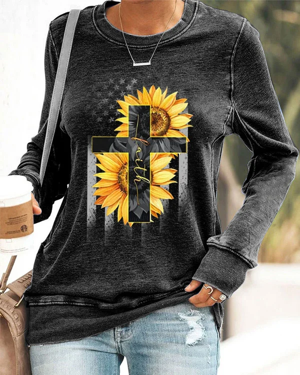 Faith Sunflower Sweatshirt