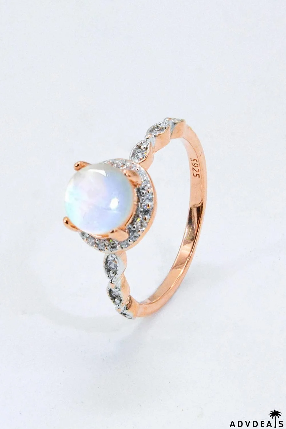 Round Moonstone Ring