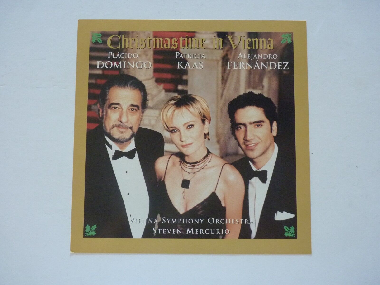 Placido Domingo Christmas Vienna LP Record Photo Poster painting Flat 12x12 Poster