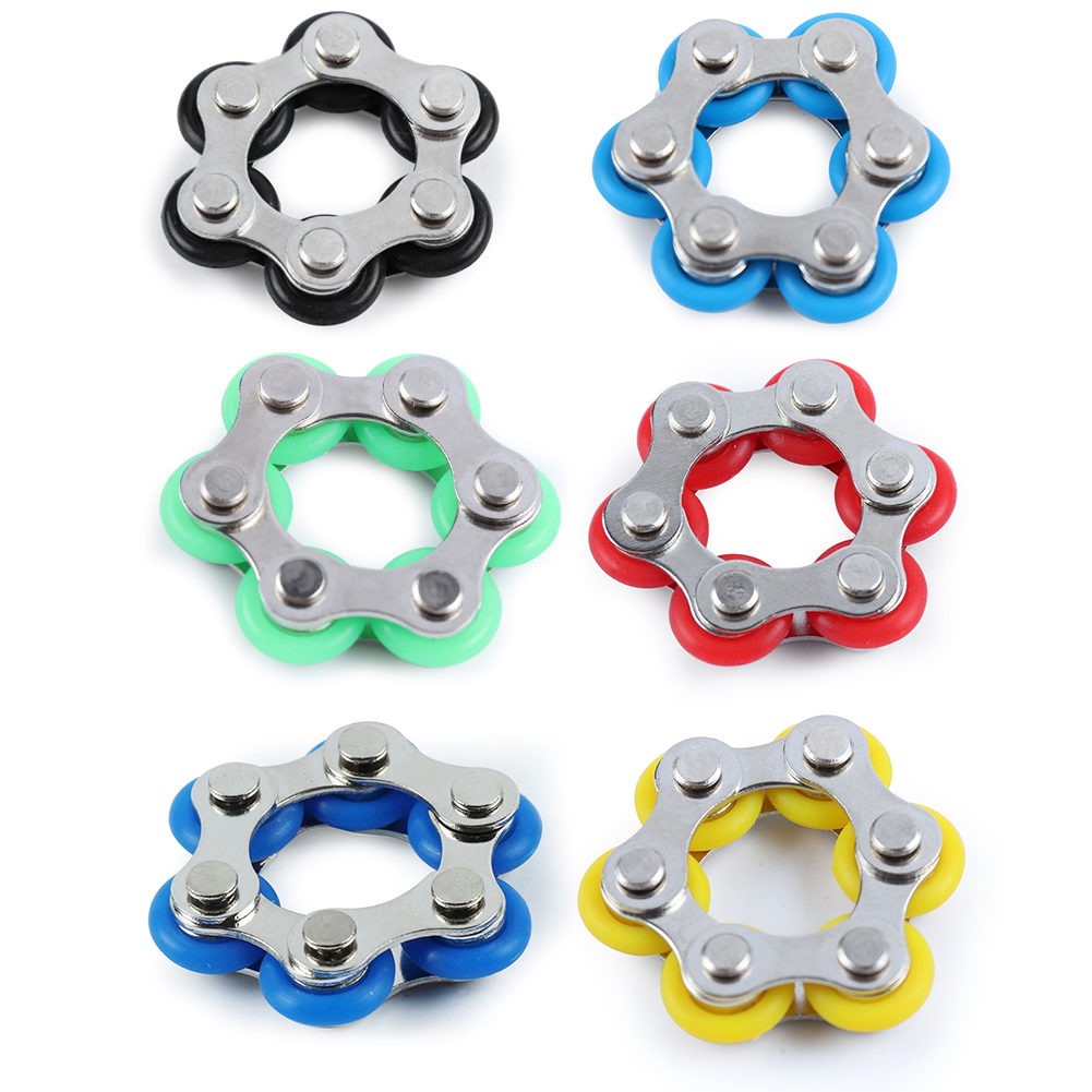 

6 Knots Bicycle Chain Buckle Fidget Toy Stress Anxiety Relief for Kid Adult, 501 Original