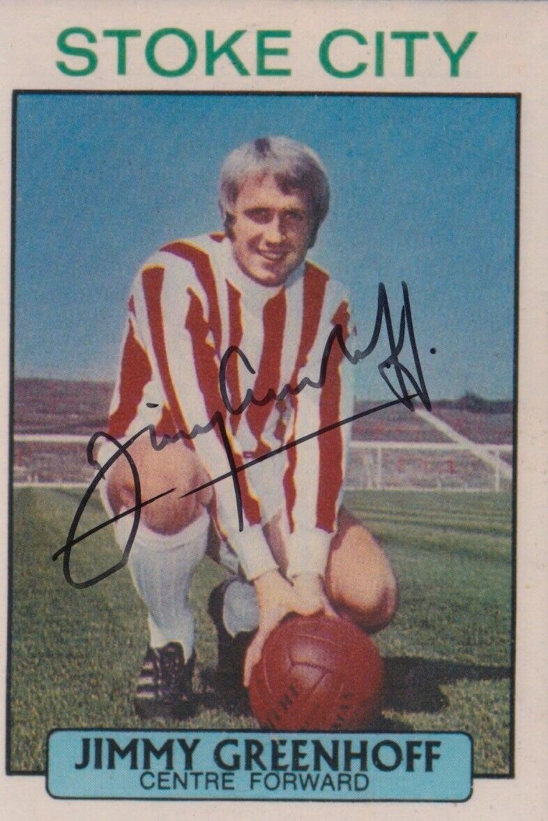 JIMMY GREENHOFF HAND SIGNED 6X4 Photo Poster painting STOKE CITY FOOTBALL AUTOGRAPH 1