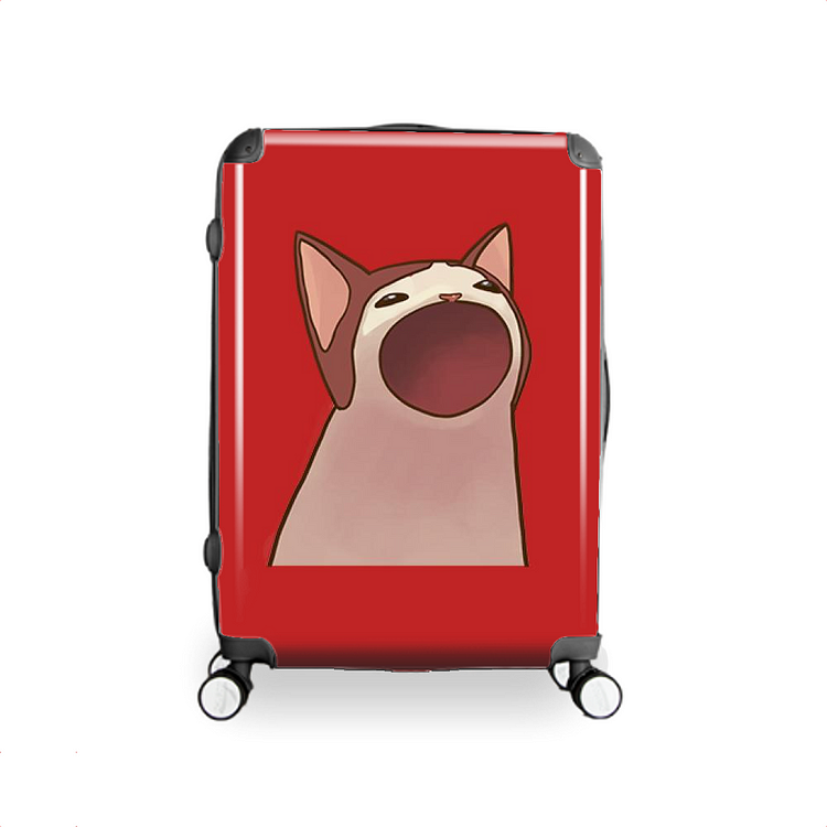 Pop Cat With Open Mouth, Cat Hardside Luggage