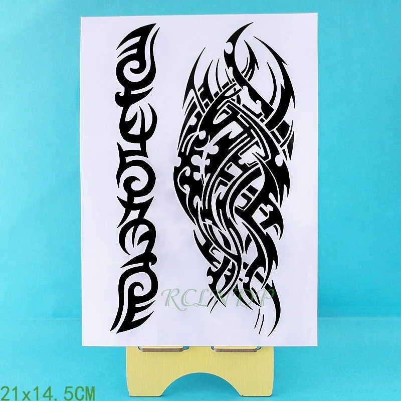 Waterproof Temporary Tattoo Sticker Tribal totem old school fake tatto flash tatoo tatouage Stickers hand arm for girl women men