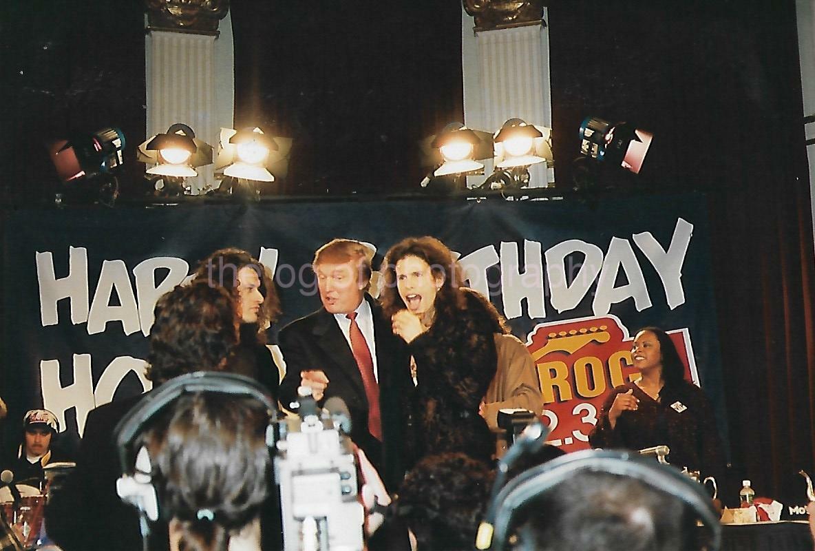 FOUND Photo Poster painting 1990's Color STEVEN TYLER DONALD TRUMP Original AEROSMITH 112 13 H