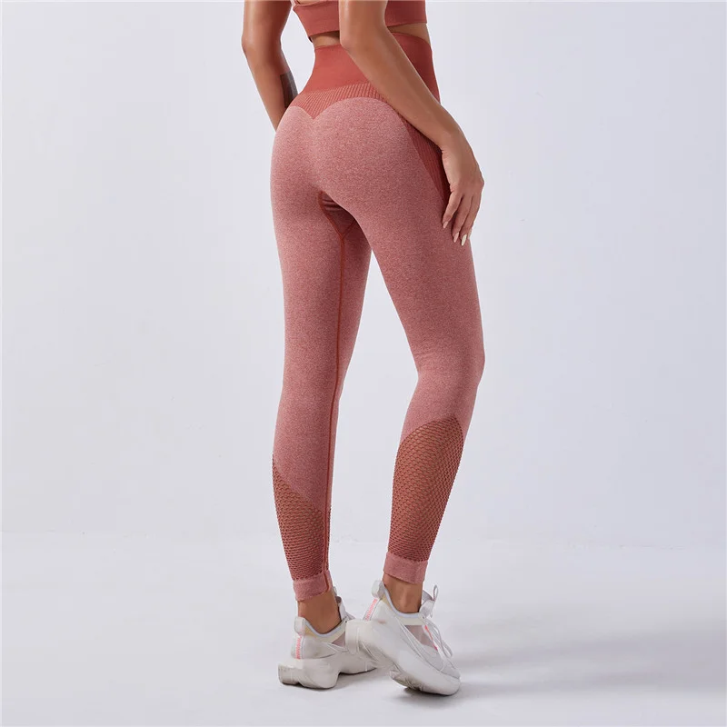 ladies' red exercise leggings 
