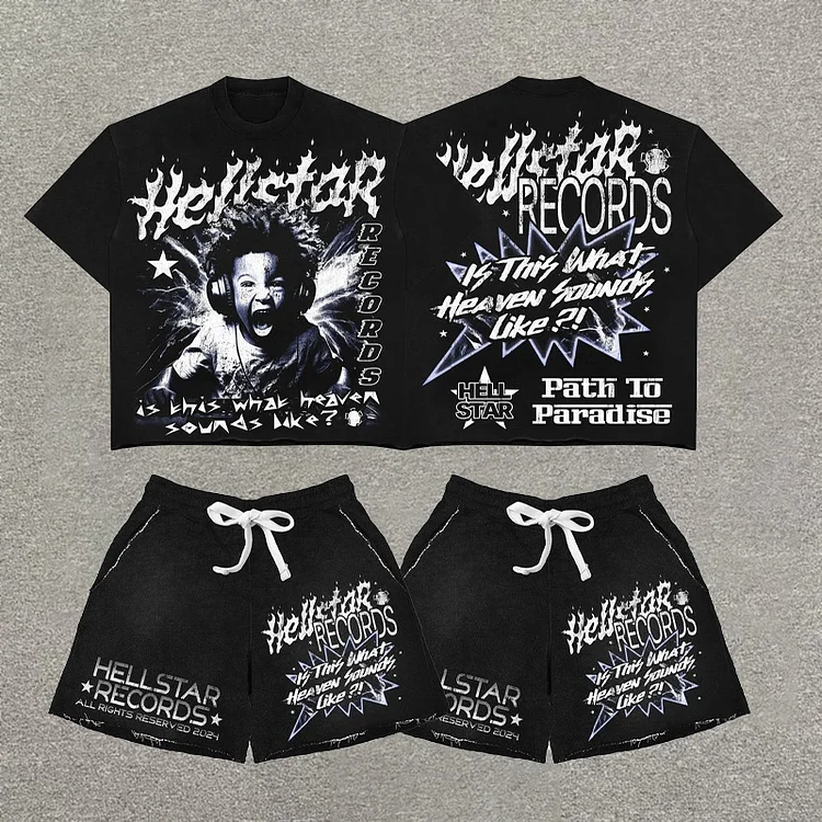 Hellstar Graphic T-Shirt And Shorts Set