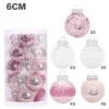 25PCS Creative Shimmers Christmas Tree 6CM Hanging Decor Balls