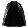 Classic Winter Alligator Leather Car Coat Mink Fur Lined Coat