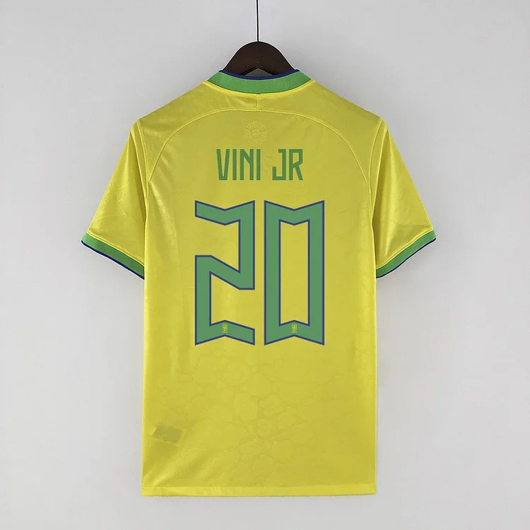 Brasilien Vini Jr 20 Home Trikot WM 2022