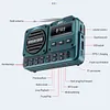 Portable FM Radio with LED Display Digital Radio Recorder BT 5.4 Radio Speaker