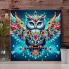 Blaue bunte Mandala-Eule speziell geformte 5D-DIY-Teilbohrer-Diamanten-Punkte, Edelstein-Kunstsets mit Rahmen, Diamanten-Gem&auml;lde, Edelstein-Kunst 29x2