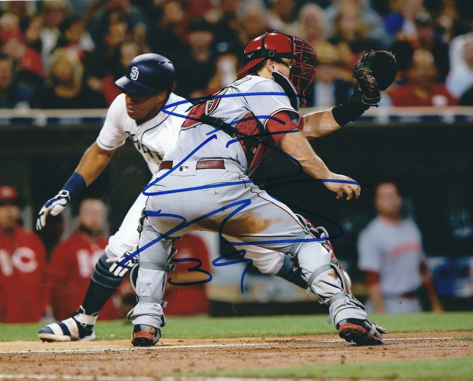 Autographed 8X10 DEVIN MESORACO Cincinnati Reds Photo Poster painting - COA